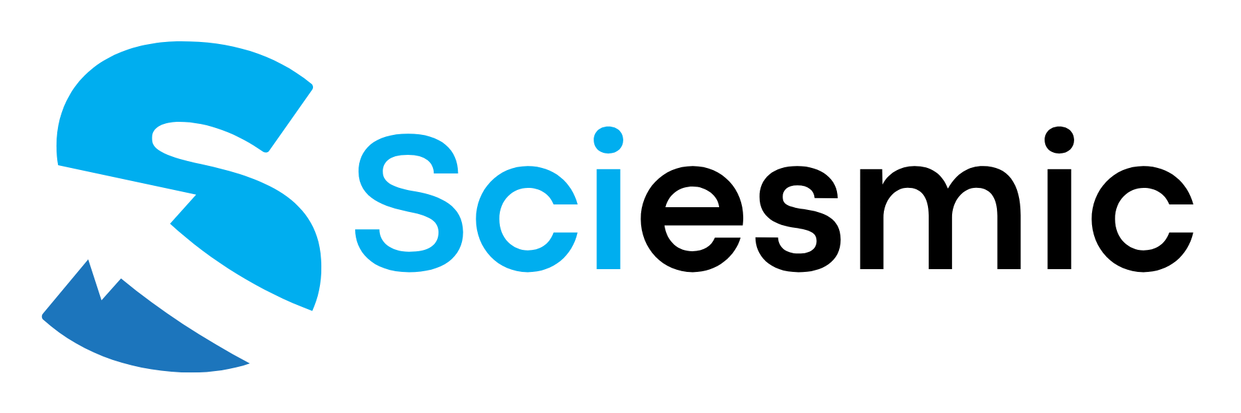 Sciesmic Logo - Black text - Transparent